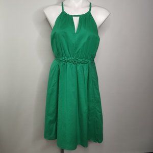Unbranded Green Fit N Flare Dress Size Med Lined
